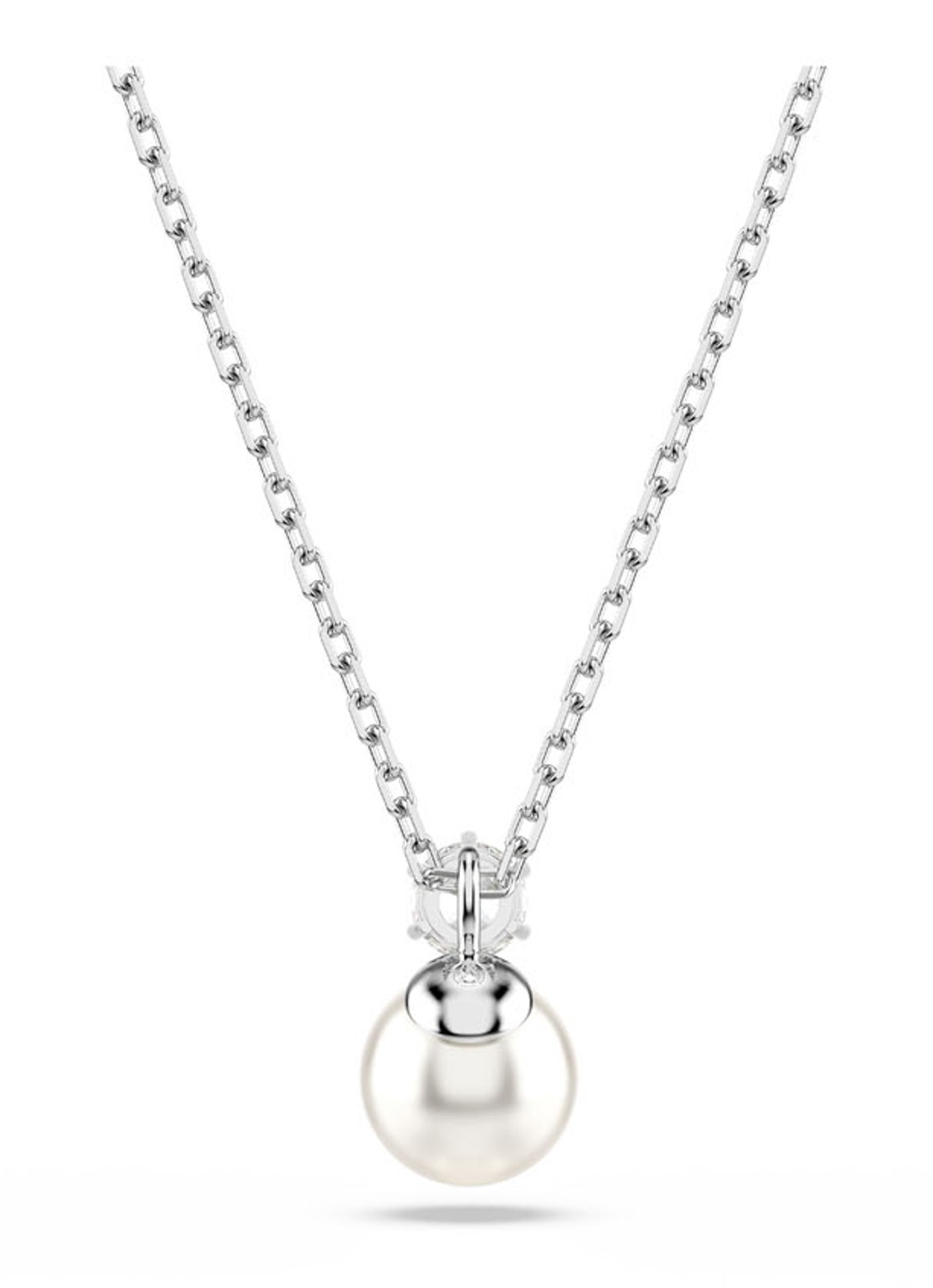 Swarovski Matrix ketting met kristal - detail 4 zilver