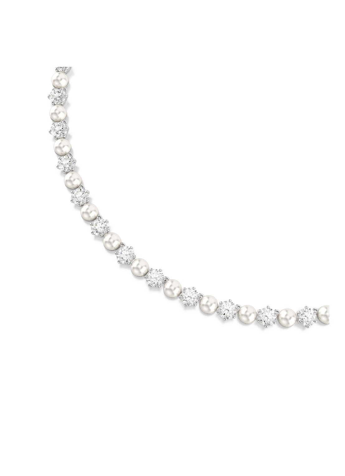 Swarovski Matrix ketting met kristal  - detail 4 zilver