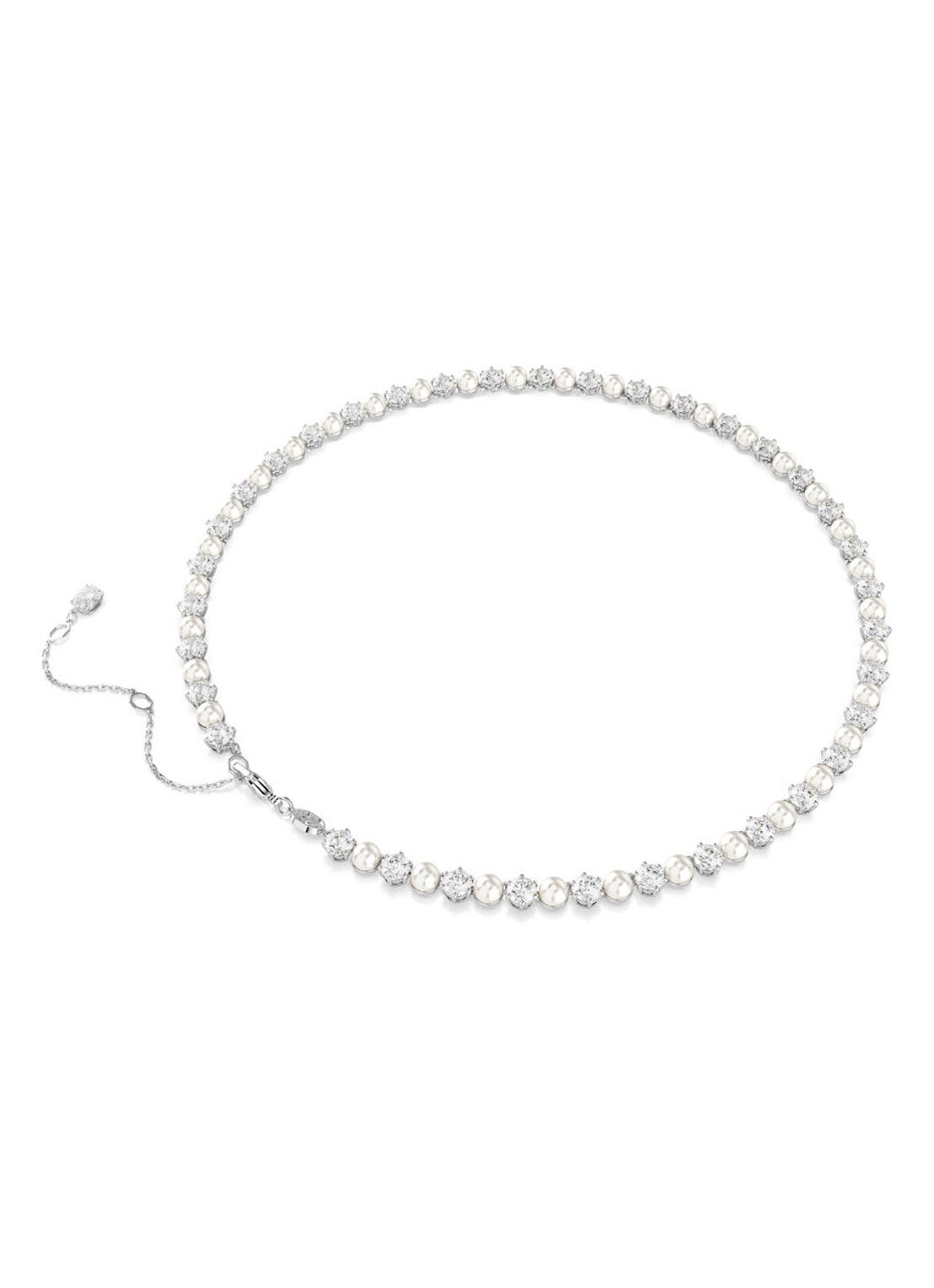 Swarovski Matrix ketting met kristal  - detail 5 zilver