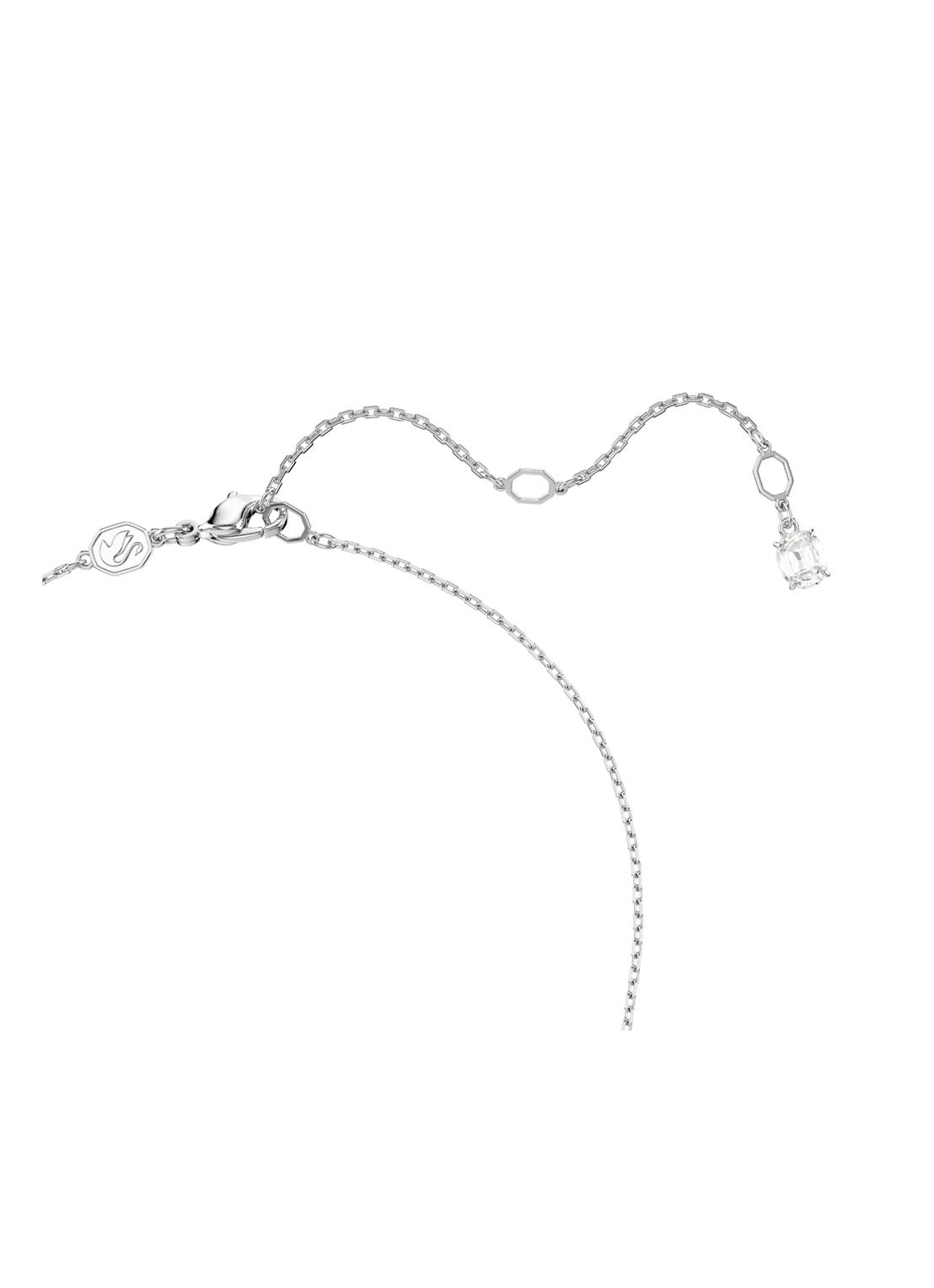 Swarovski Matrix ketting met kristal - detail 3 zilver