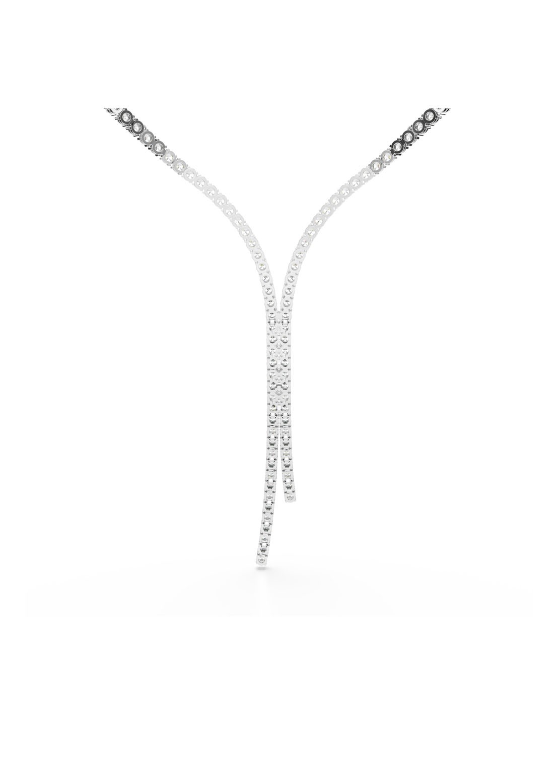 Swarovski Matrix ketting met kristal - detail 4 zilver