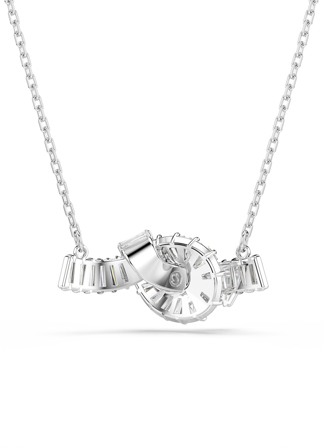 Swarovski Matrix ketting met kristal - detail 6 zilver