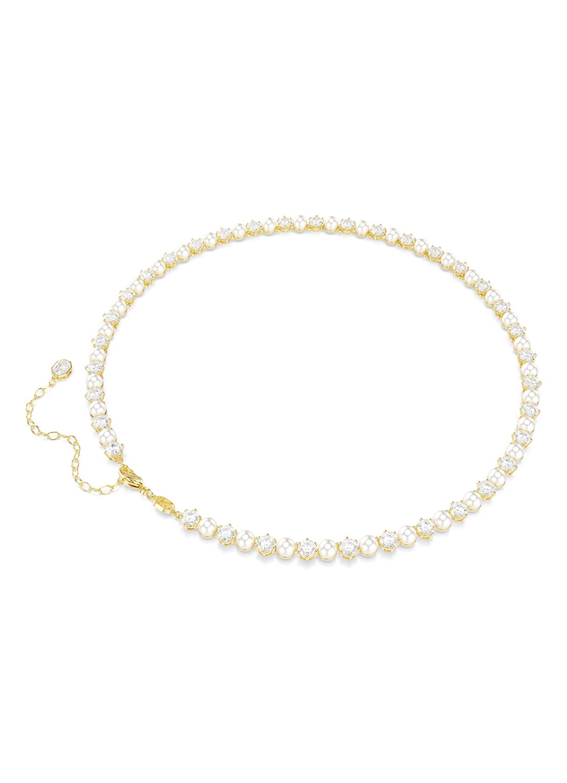 Swarovski Matrix ketting met kristal - detail 4 goud