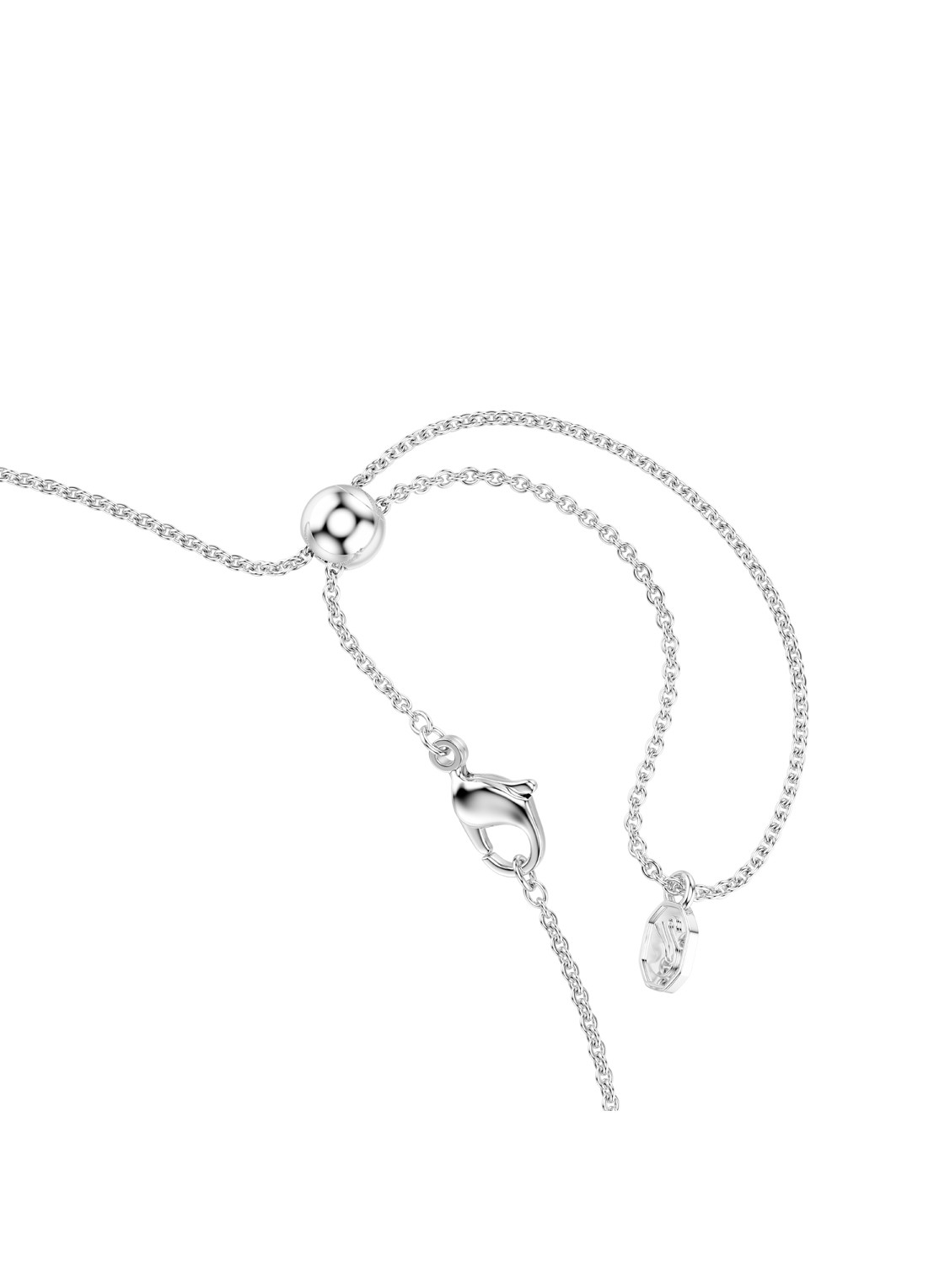 Swarovski Matrix ketting met kristal - detail 3 zilver