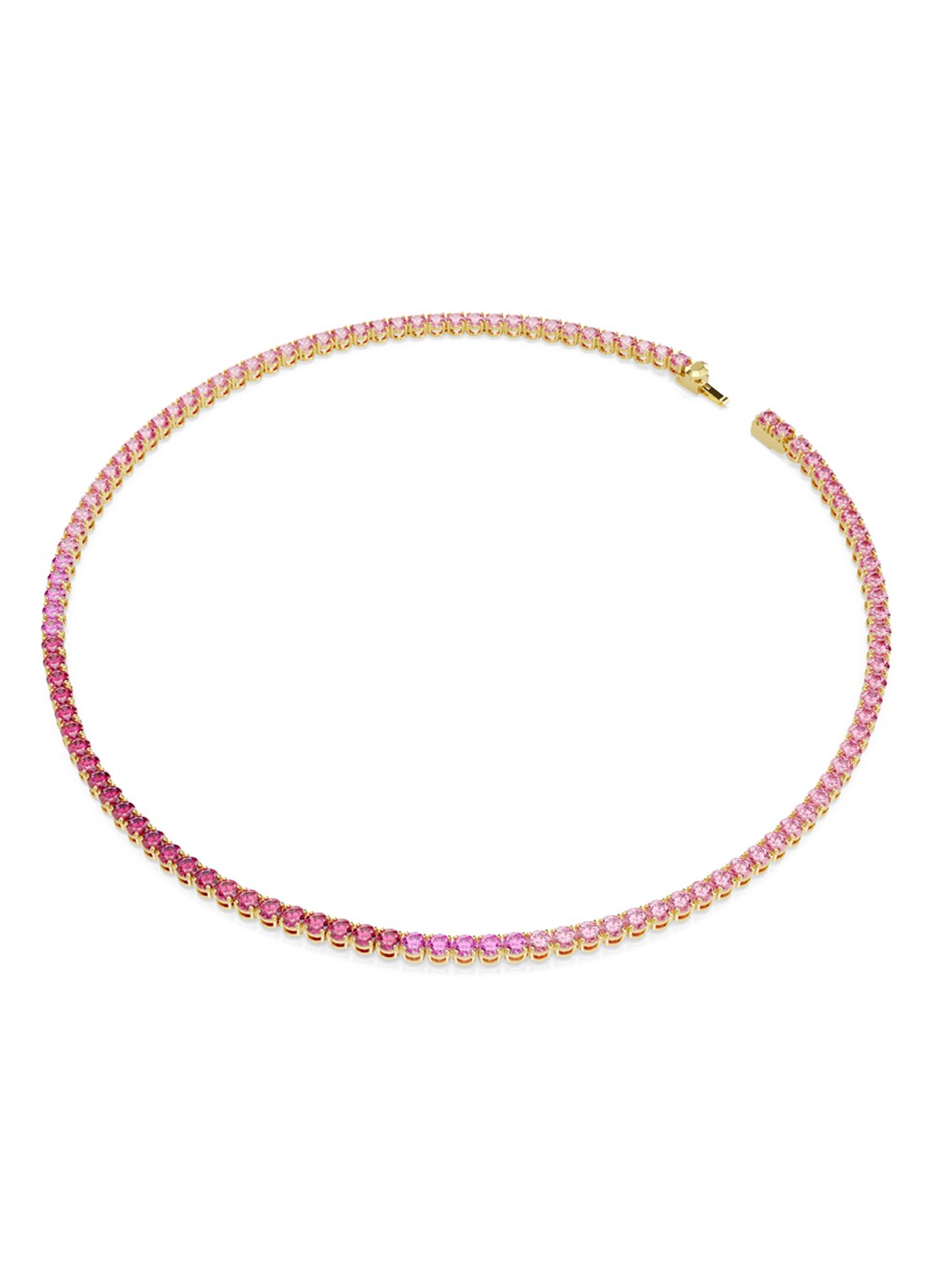 Swarovski Matrix ketting met kristal - detail 2 goud