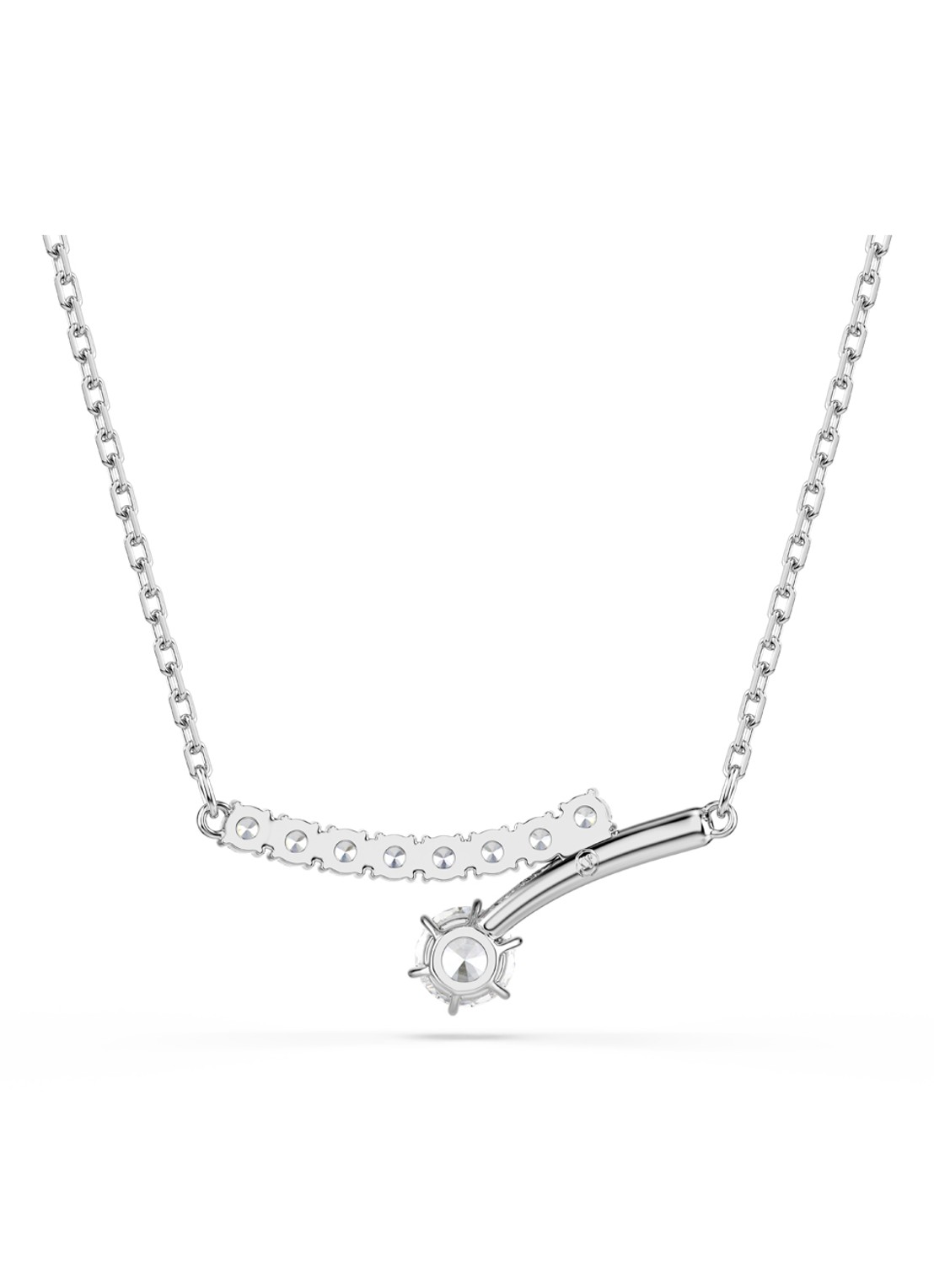 Swarovski Matrix ketting met kristal - detail 5 zilver