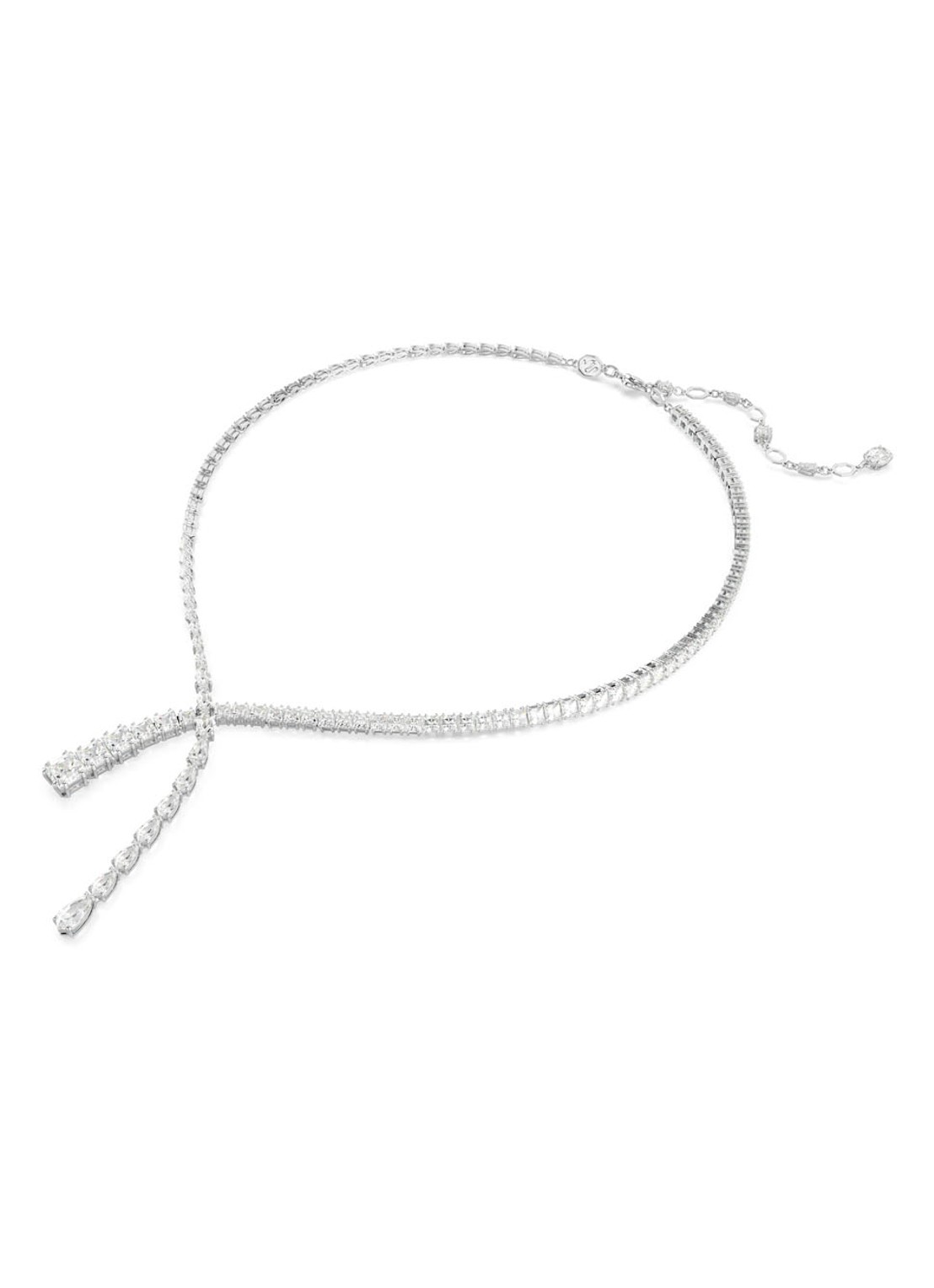 Swarovski Matrix ketting met zirkonia - detail zilver