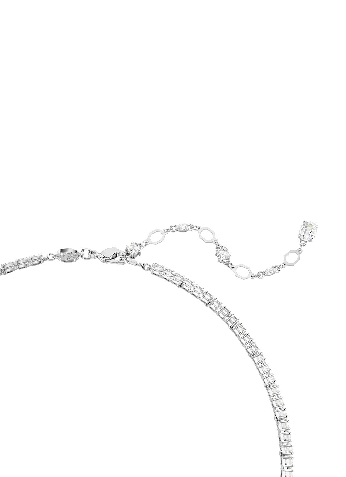 Swarovski Matrix ketting met zirkonia - detail 2 zilver