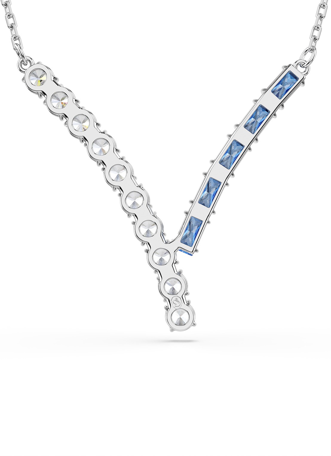 Swarovski Matrix ketting met zirkonia - detail 6 zilver