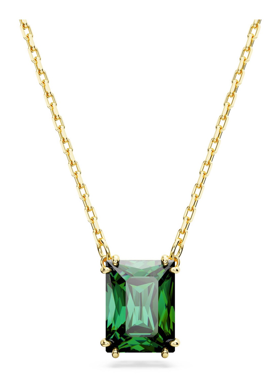 Swarovski Matrix ketting verguld - voorkant goud
