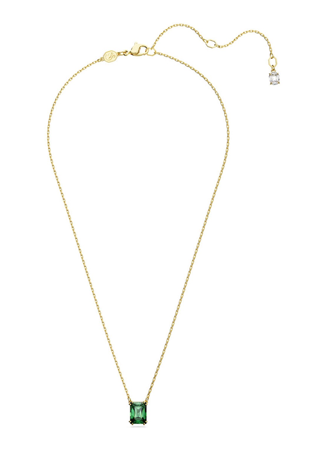 Swarovski Matrix ketting verguld - voorkant 2 goud