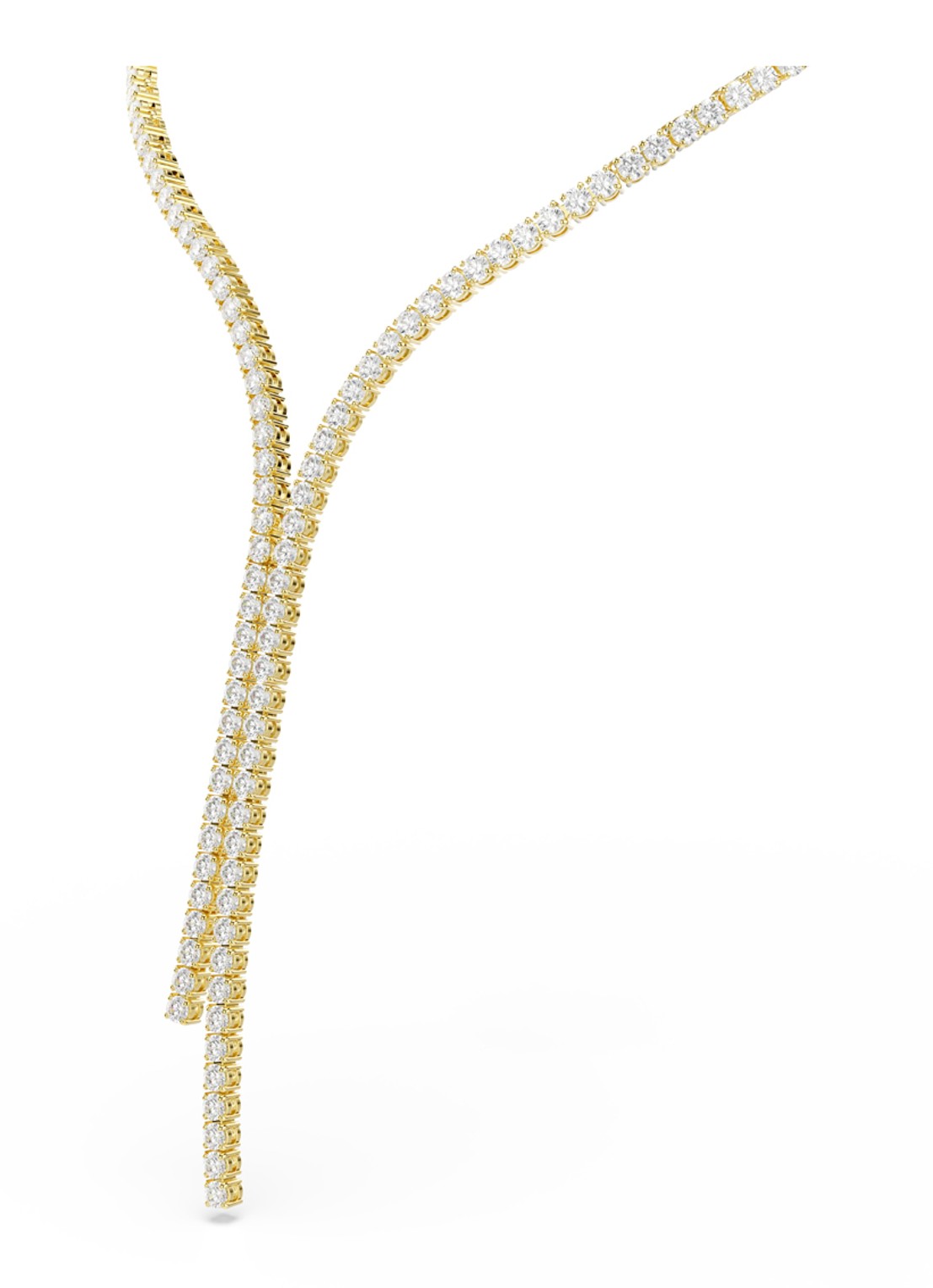 Swarovski Matrix ketting verguld - detail 4 goud