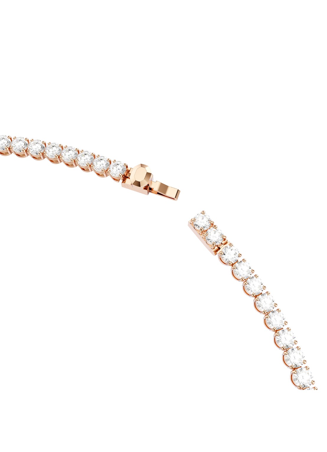 Swarovski Matrix ketting verguld - detail 3 roségoud