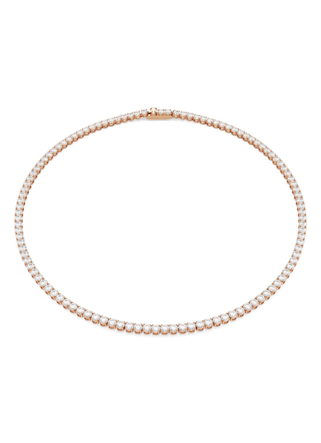 Swarovski Matrix ketting verguld - voorkant roségoud