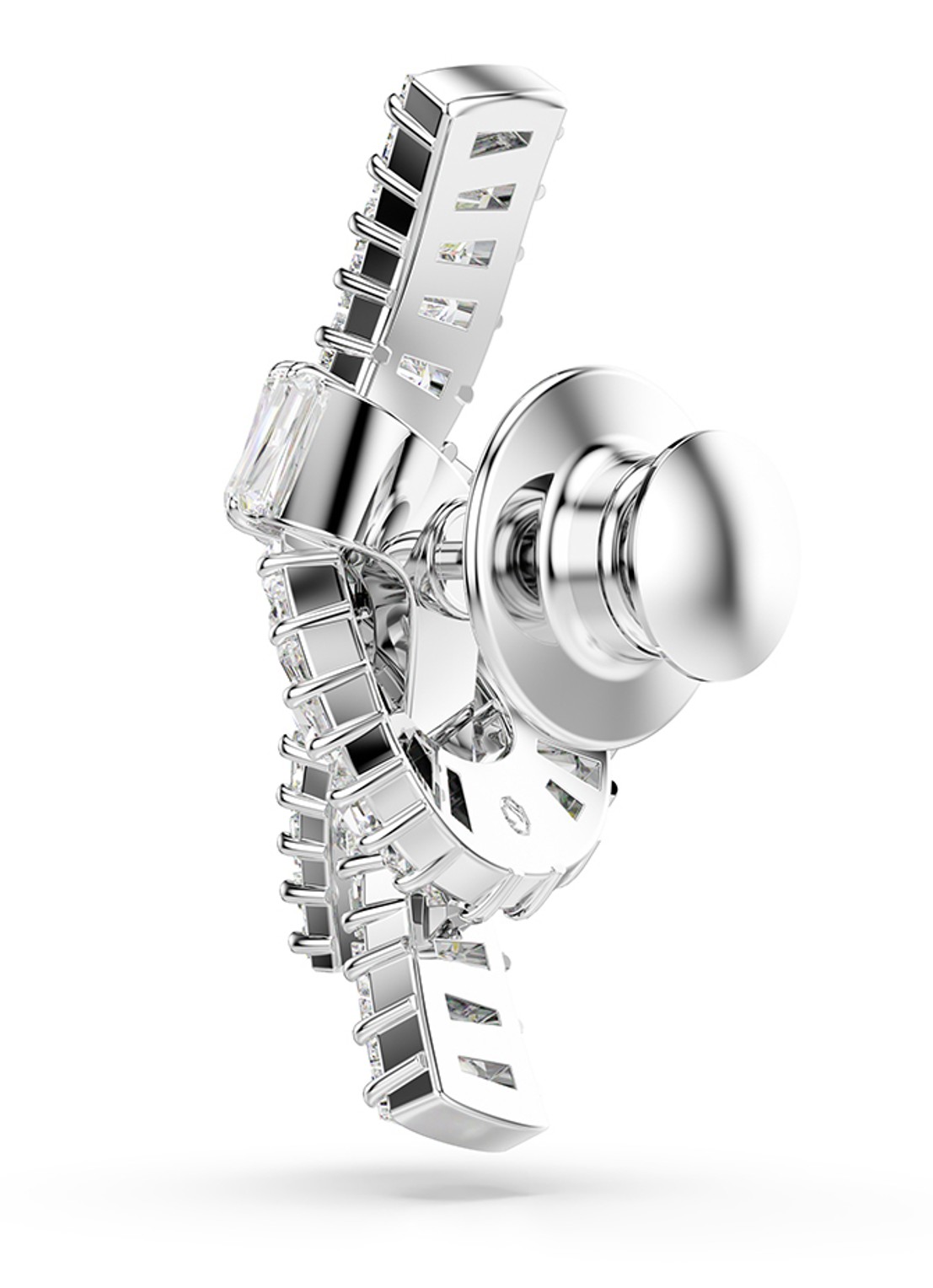 Swarovski Matrix met broche zirkonia  - detail 6 zilver