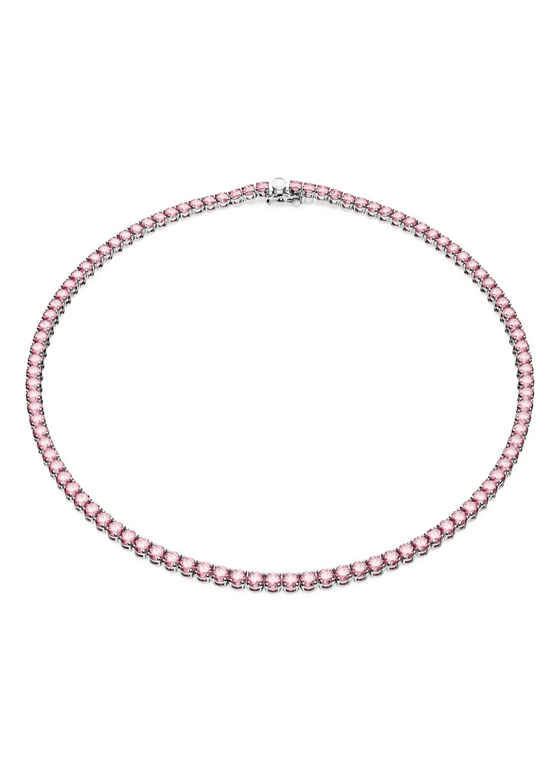 Swarovski MATRIX NECKLACE S PURPI/RHS M - voorkant zilver