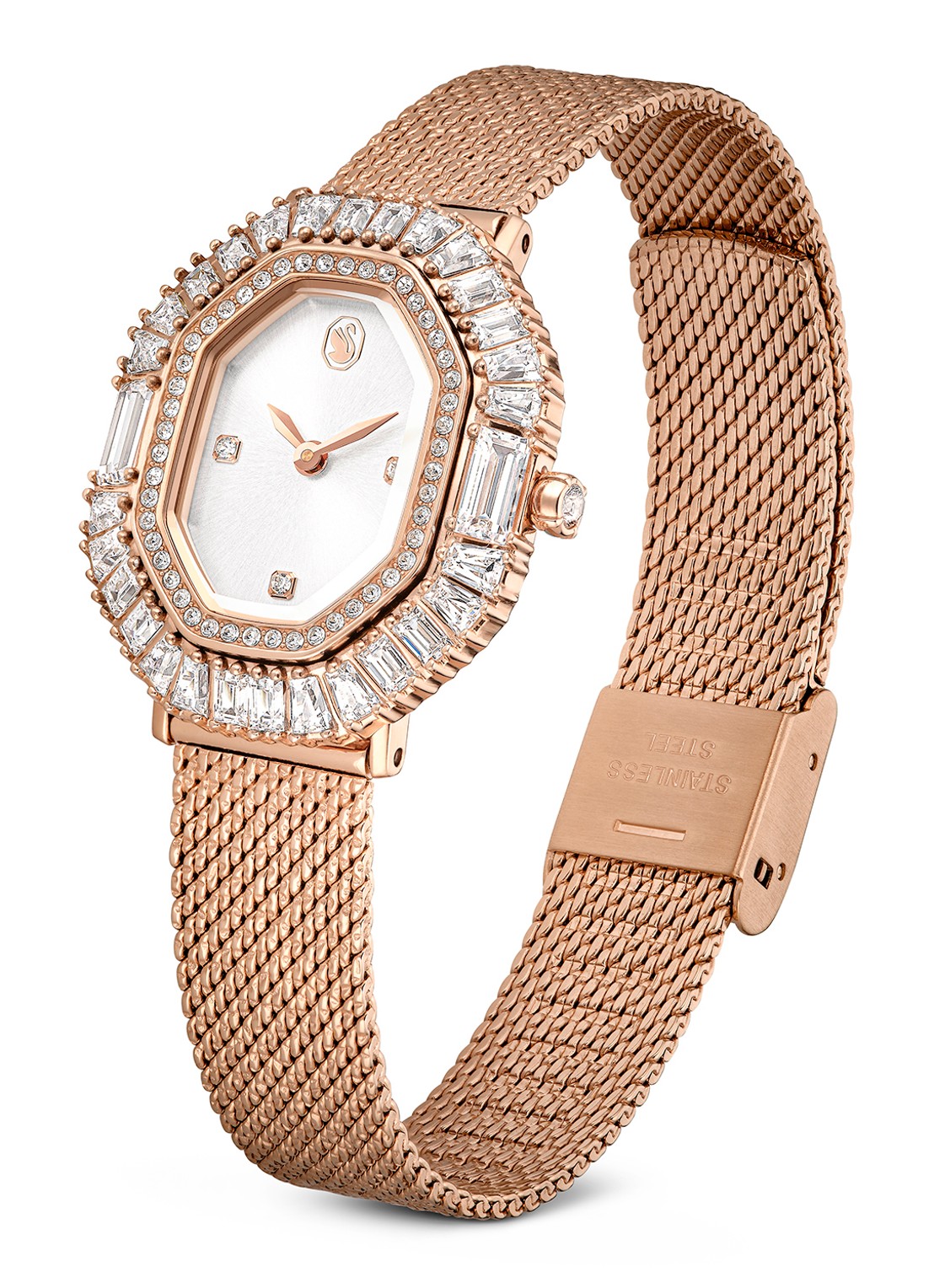 Swarovski Matrix Octagon horloge 5732497 - detail 2 roségoud