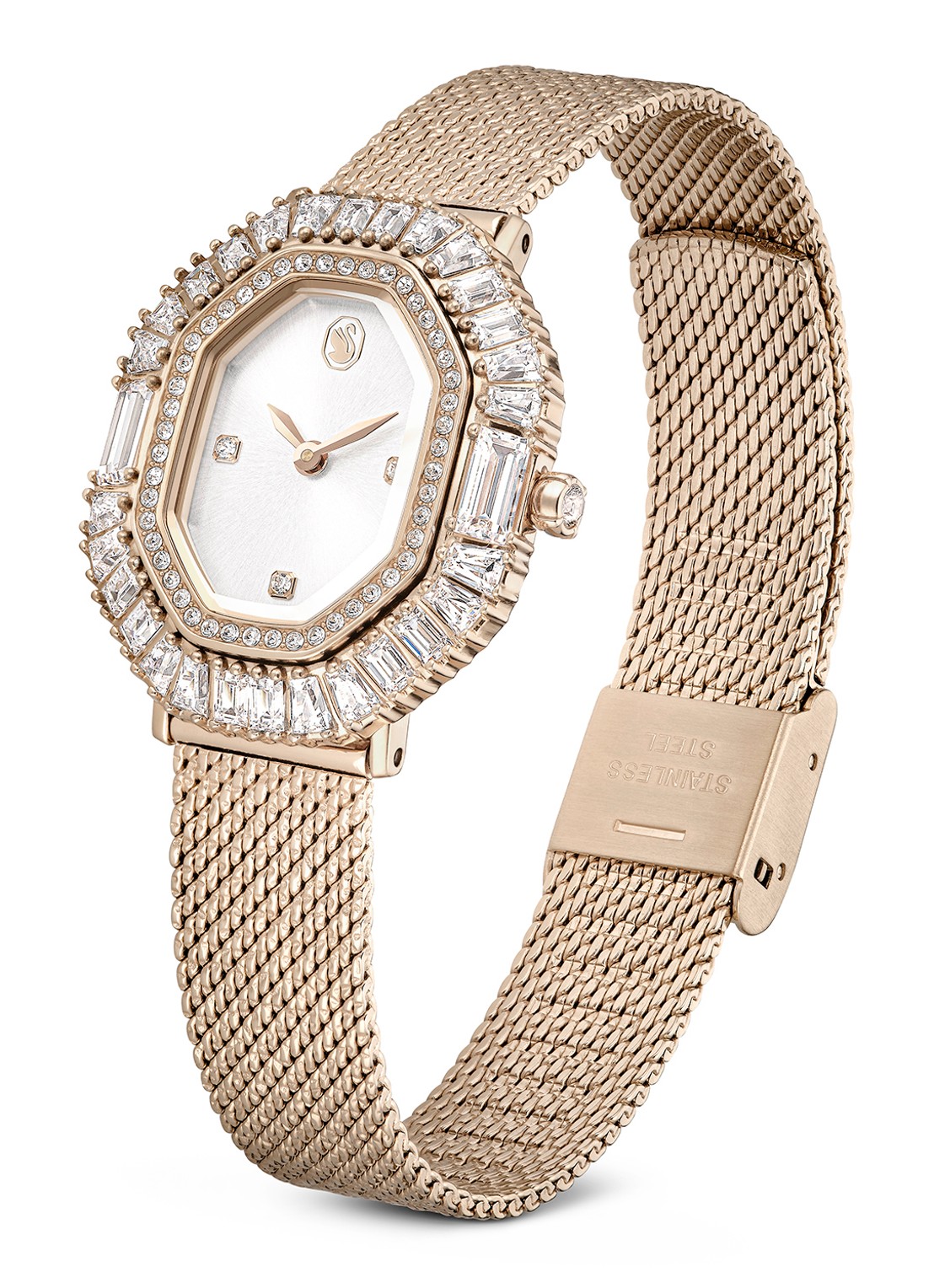 Swarovski Matrix Octagon horloge 5732501 - detail goud