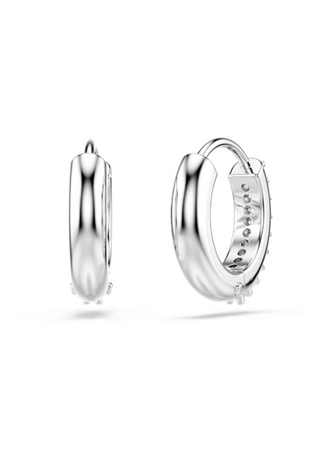 Swarovski Matrix oorringen met kristal - detail 4 zilver