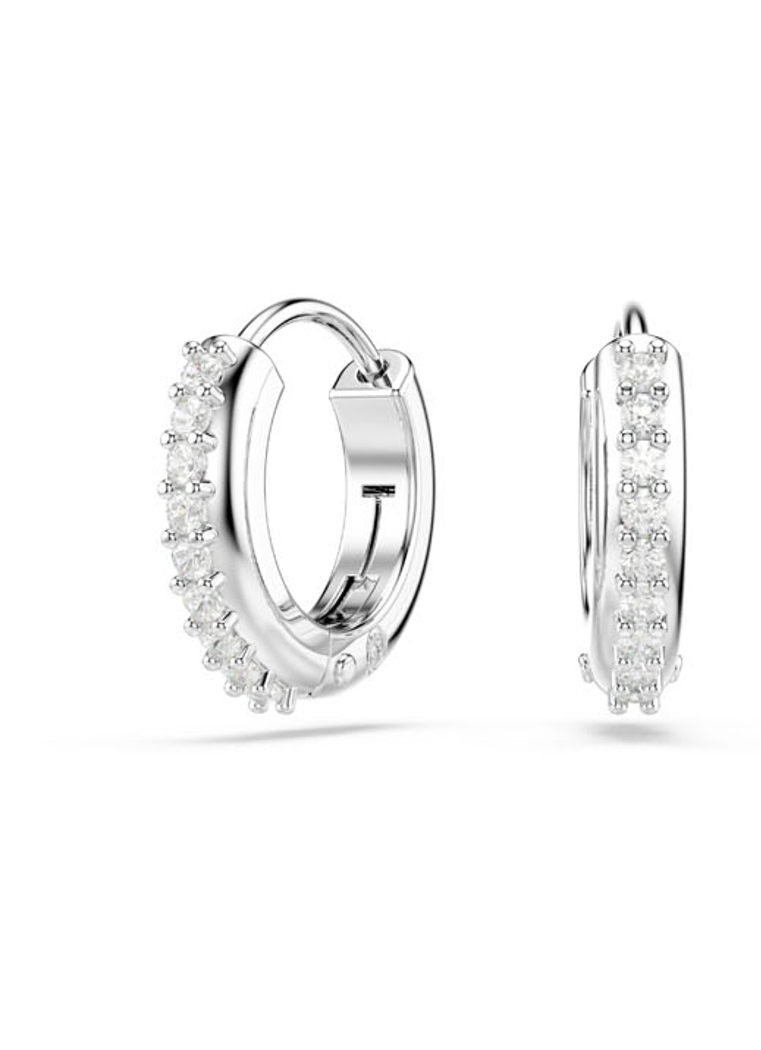 Swarovski Matrix oorringen met kristal - detail 5 zilver