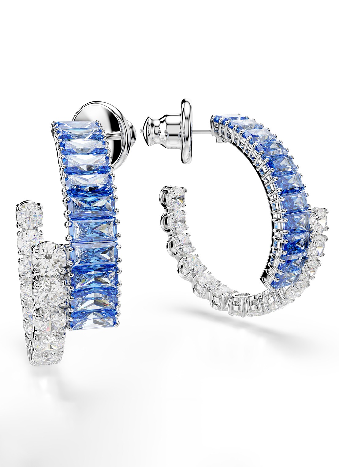 Swarovski Matrix oorringen met zirkonia - detail 2 zilver