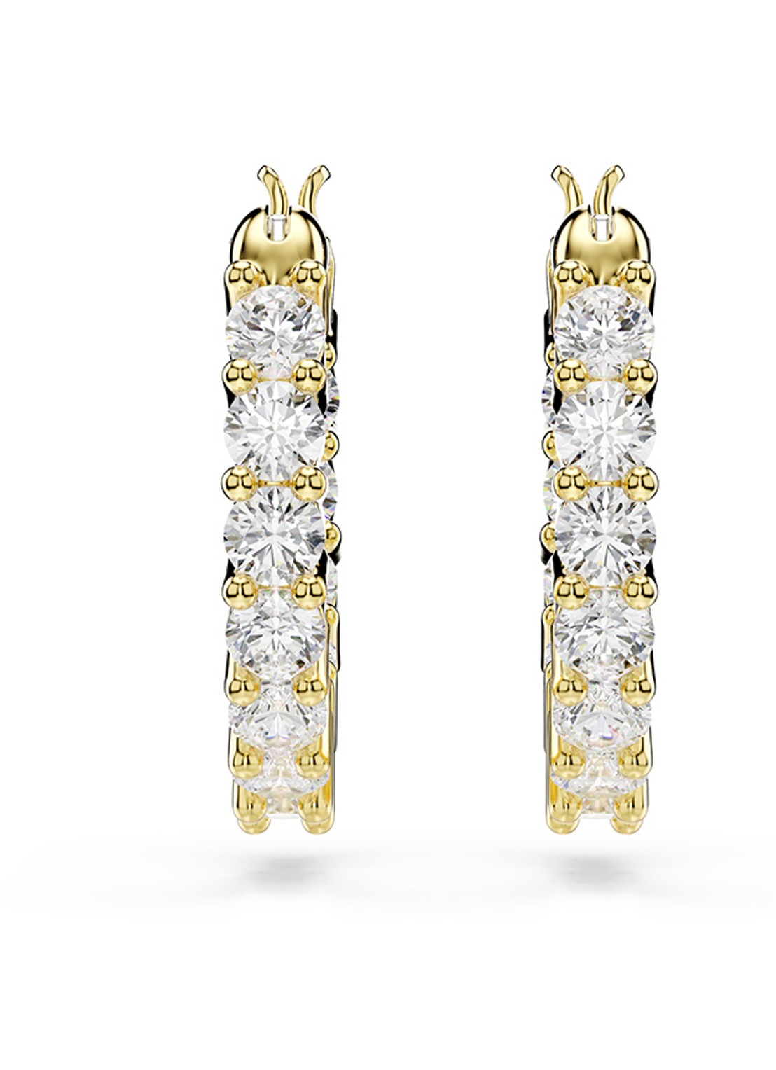 Swarovski Matrix oorringen met zirkonia - detail 3 goud