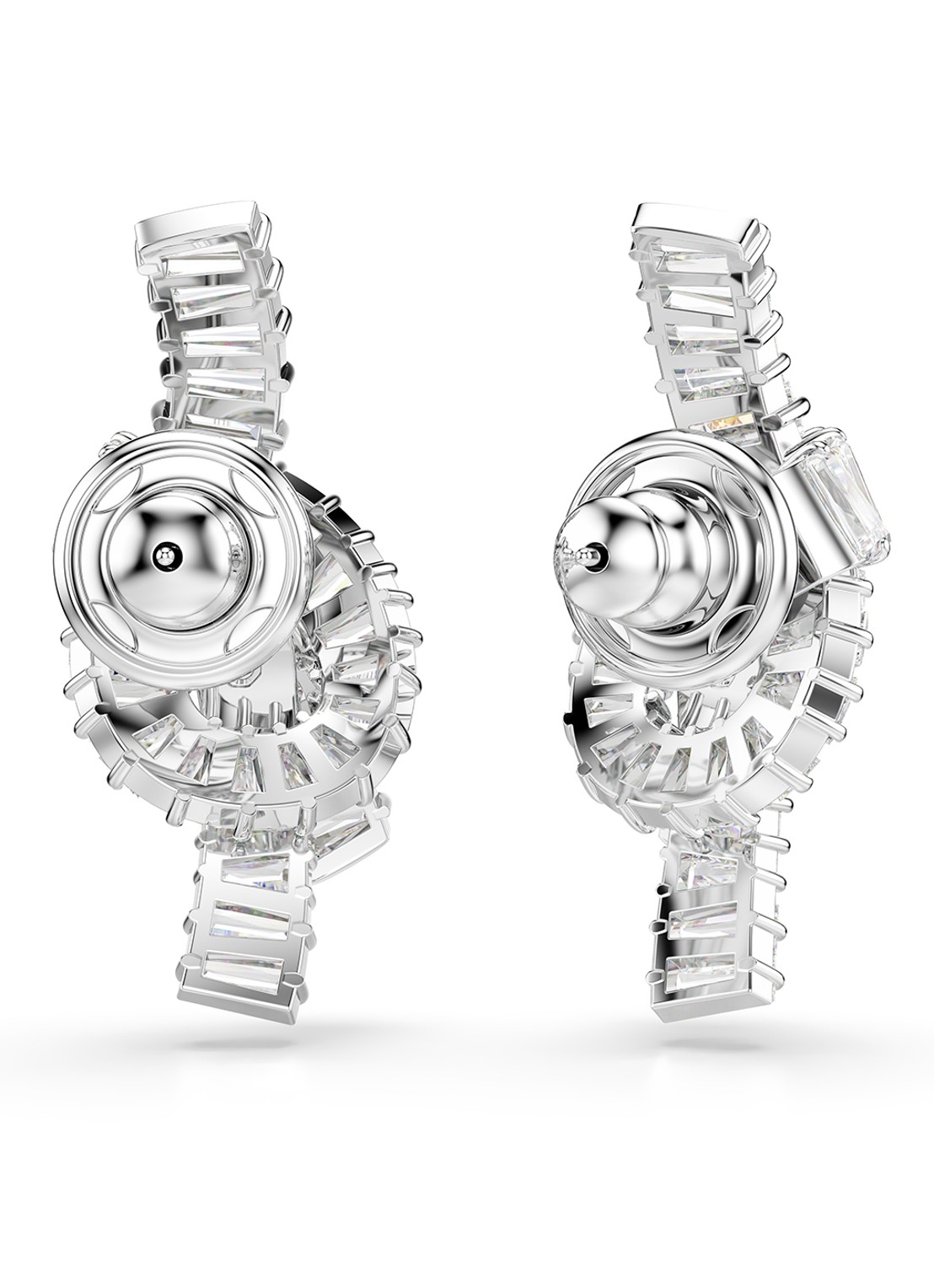 Swarovski Matrix oorstekers met zirkonia - detail 3 zilver