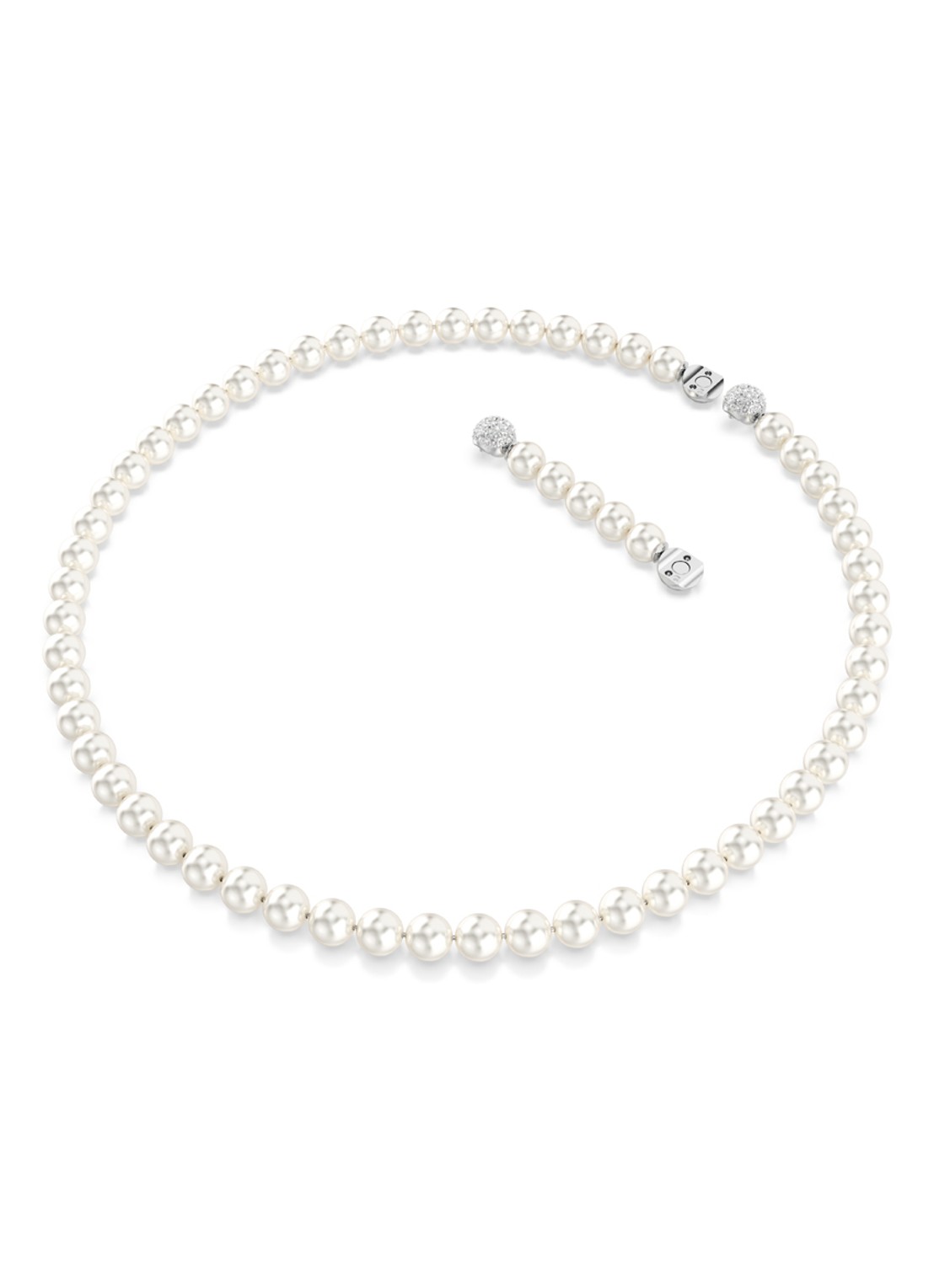 Swarovski Matrix parelketting - detail parelmoer