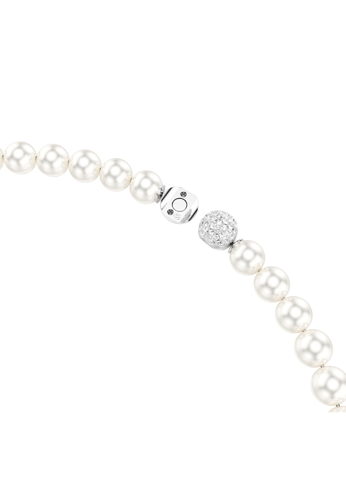 Swarovski Matrix parelketting - detail 2 parelmoer