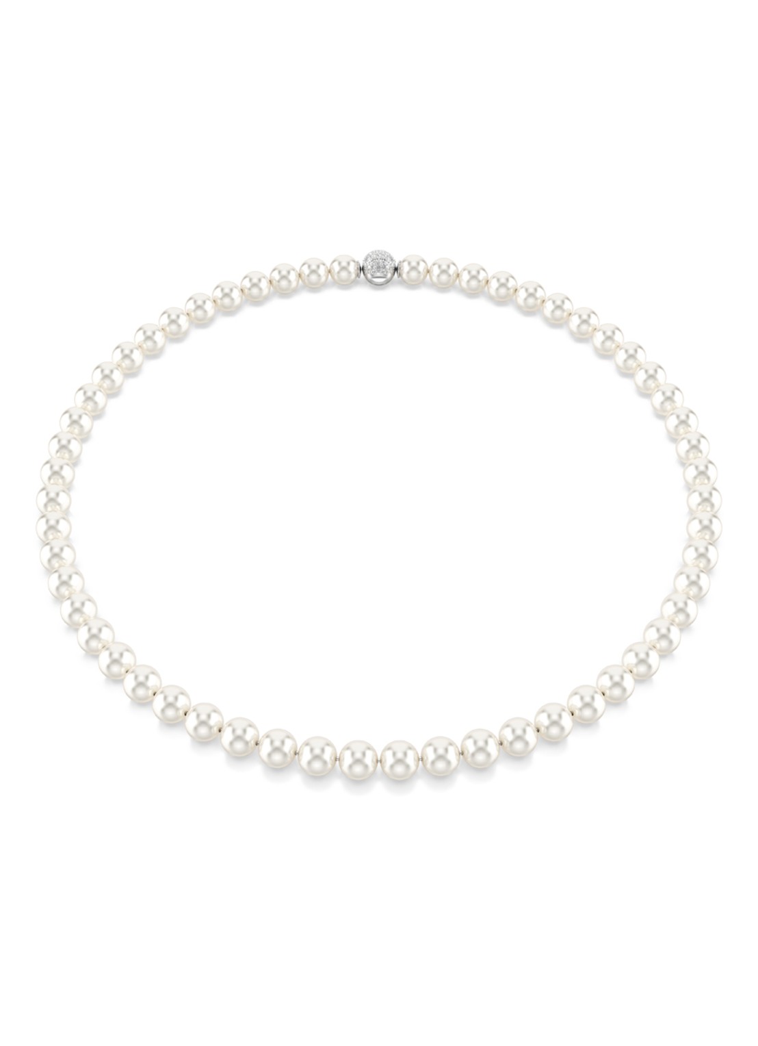 Swarovski Matrix parelketting - voorkant 6 parelmoer