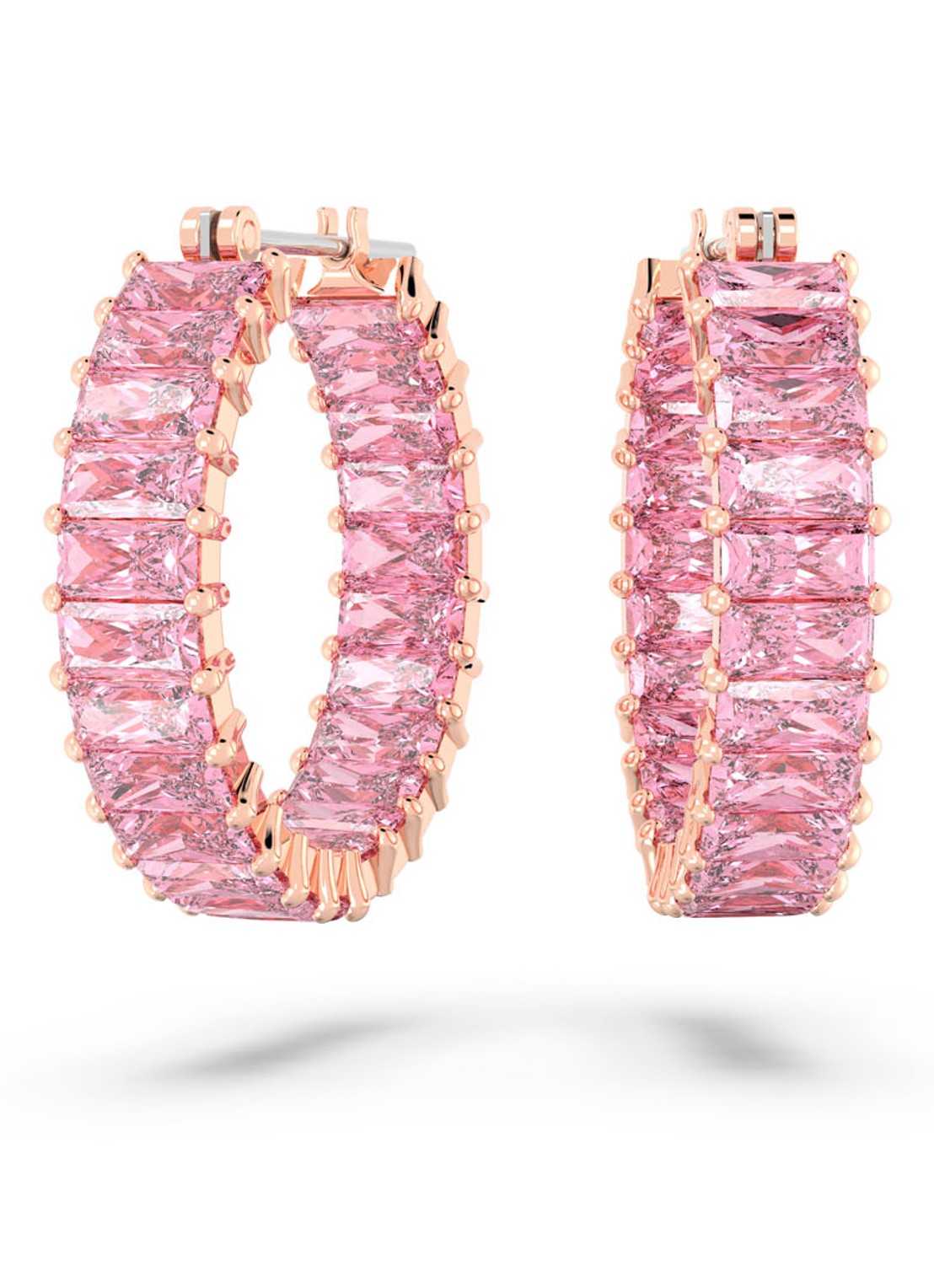 Swarovski MATRIX PE HOOP PIN/ROS - voorkant roze