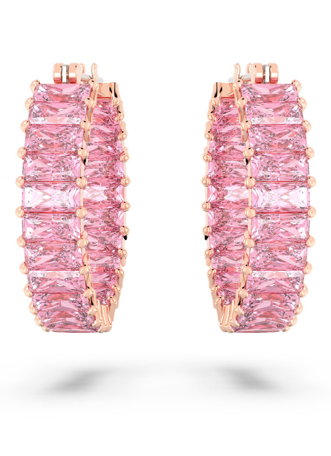 Swarovski MATRIX PE HOOP PIN/ROS - voorkant 2 roze