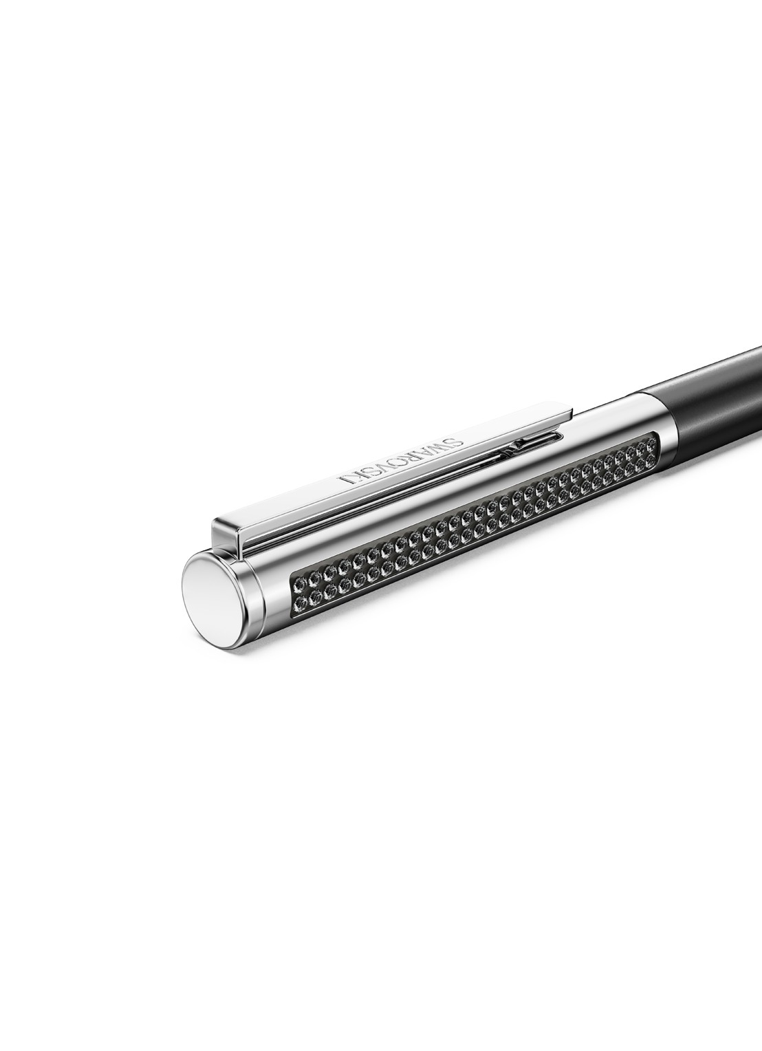 Swarovski Matrix pen met Swarovski kristal - detail 3 zwart