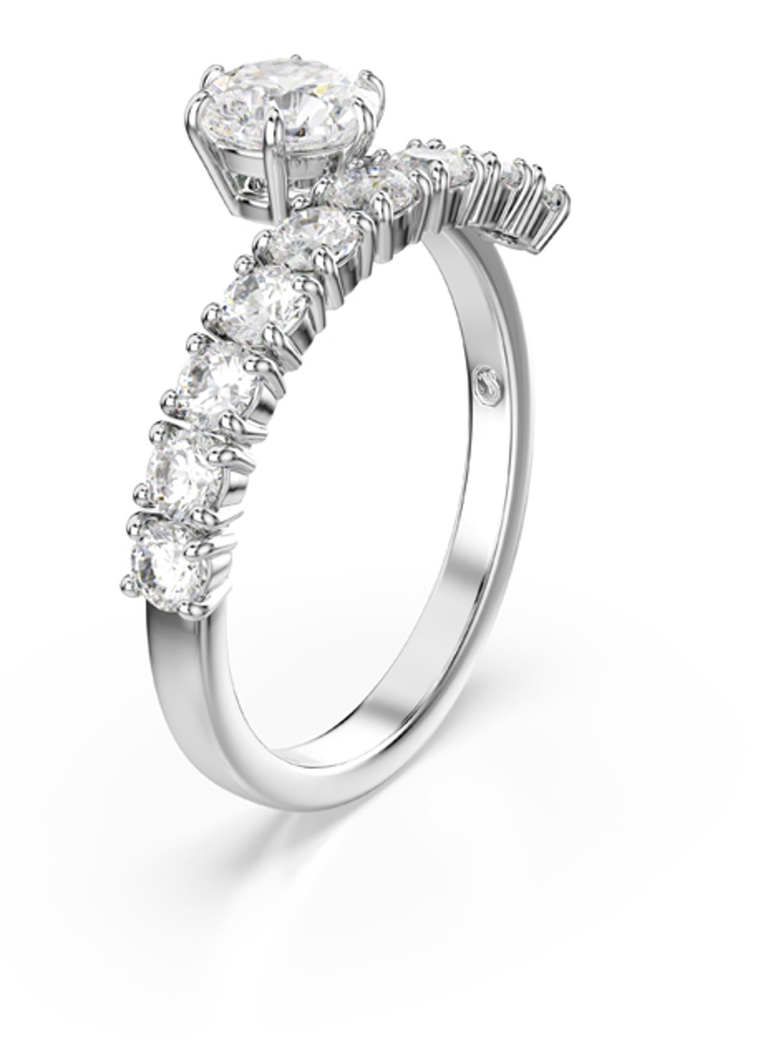 Swarovski Matrix ring met kristal 60 - detail zilver