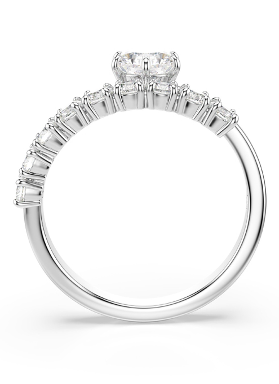 Swarovski Matrix ring met kristal 60 - detail 2 zilver