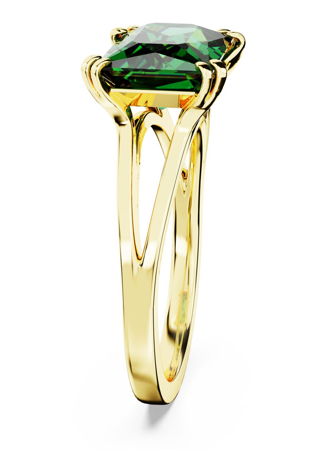 Swarovski Matrix ring verguld 52 - detail groen