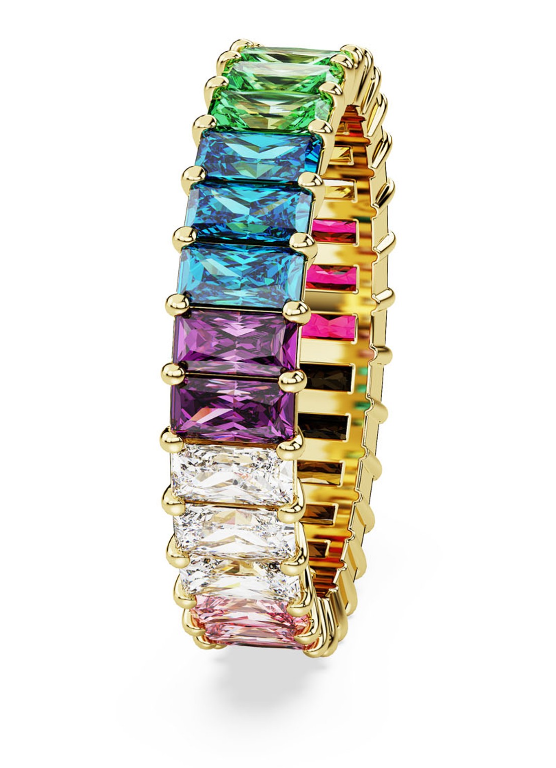 Swarovski Matrix ring verguld 52 - detail 8 goud