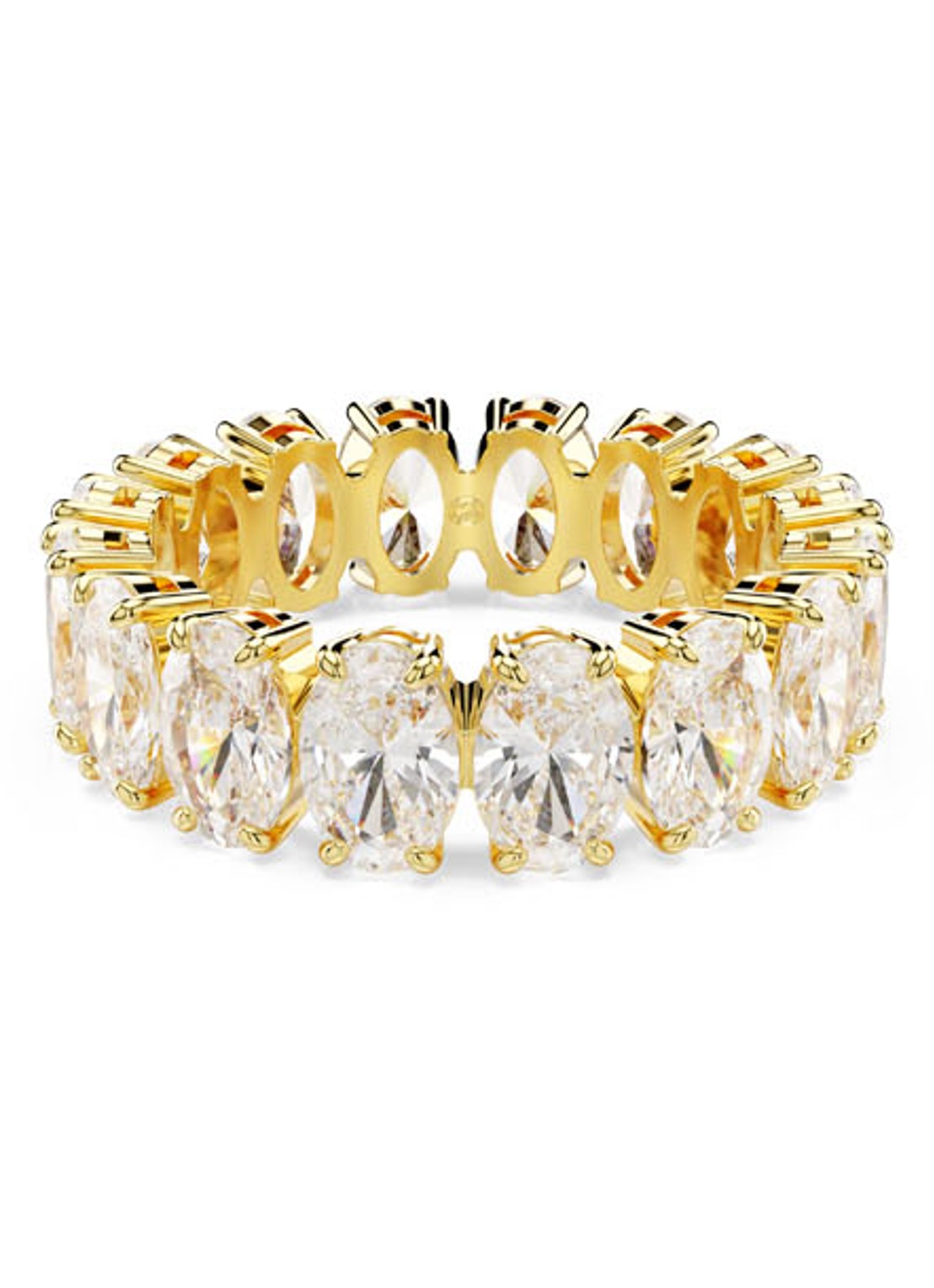 Swarovski Matrix ring verguld 60  - voorkant goud