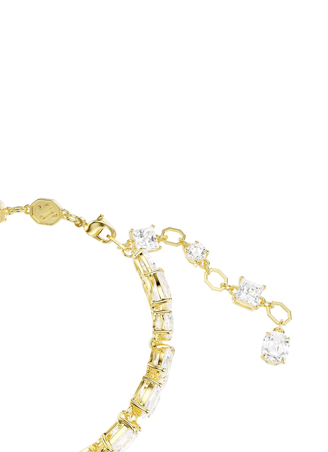 Swarovski Mesmera armband met kristal M - detail 3 geelgoud