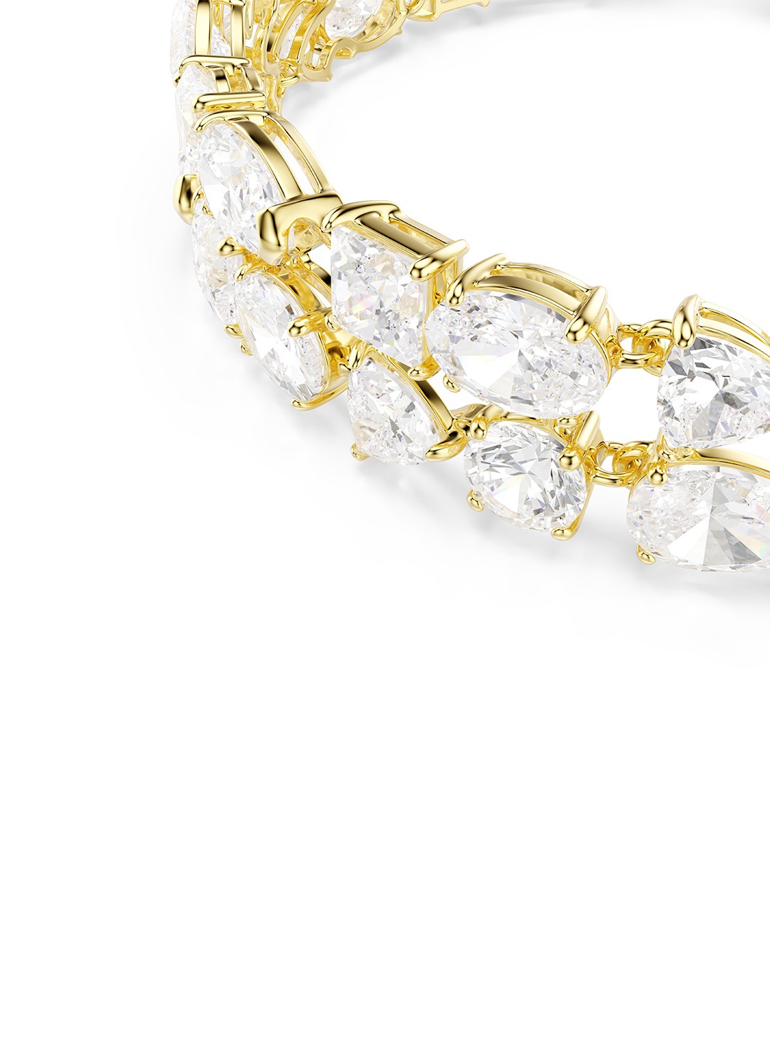 Swarovski Mesmera armband met kristal M - detail 4 geelgoud