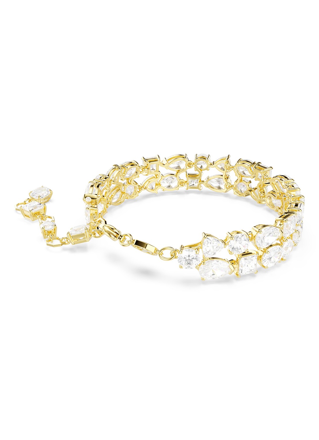 Swarovski Mesmera armband met kristal M - detail 5 geelgoud