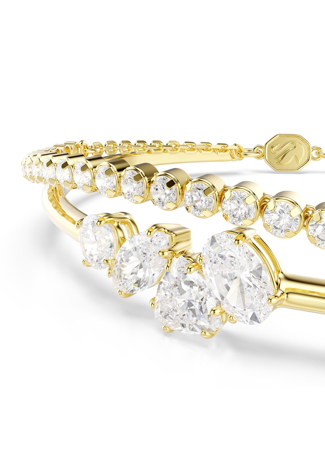Swarovski Mesmera armband met kristal - detail 2 goud