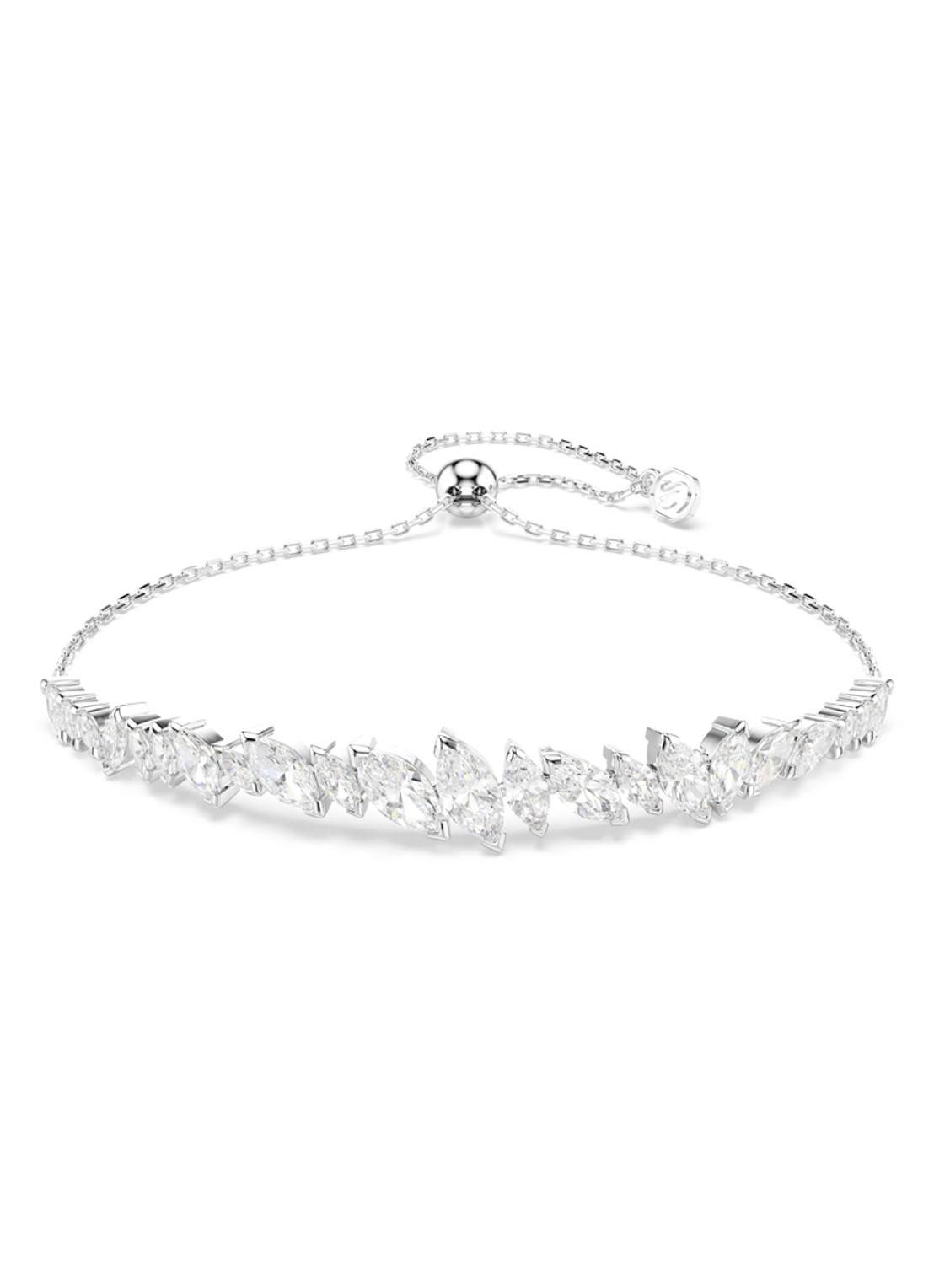 Swarovski Mesmera armband met kristal - voorkant 4 zilver