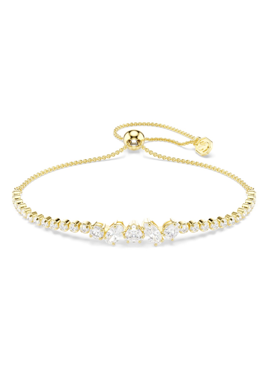 Swarovski Mesmera armband verguld - voorkant goud