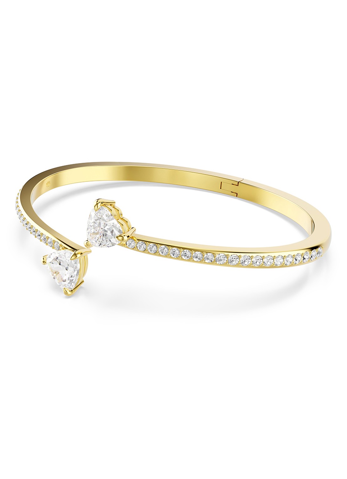 Swarovski Mesmera bangle met zirkonia L - detail goud