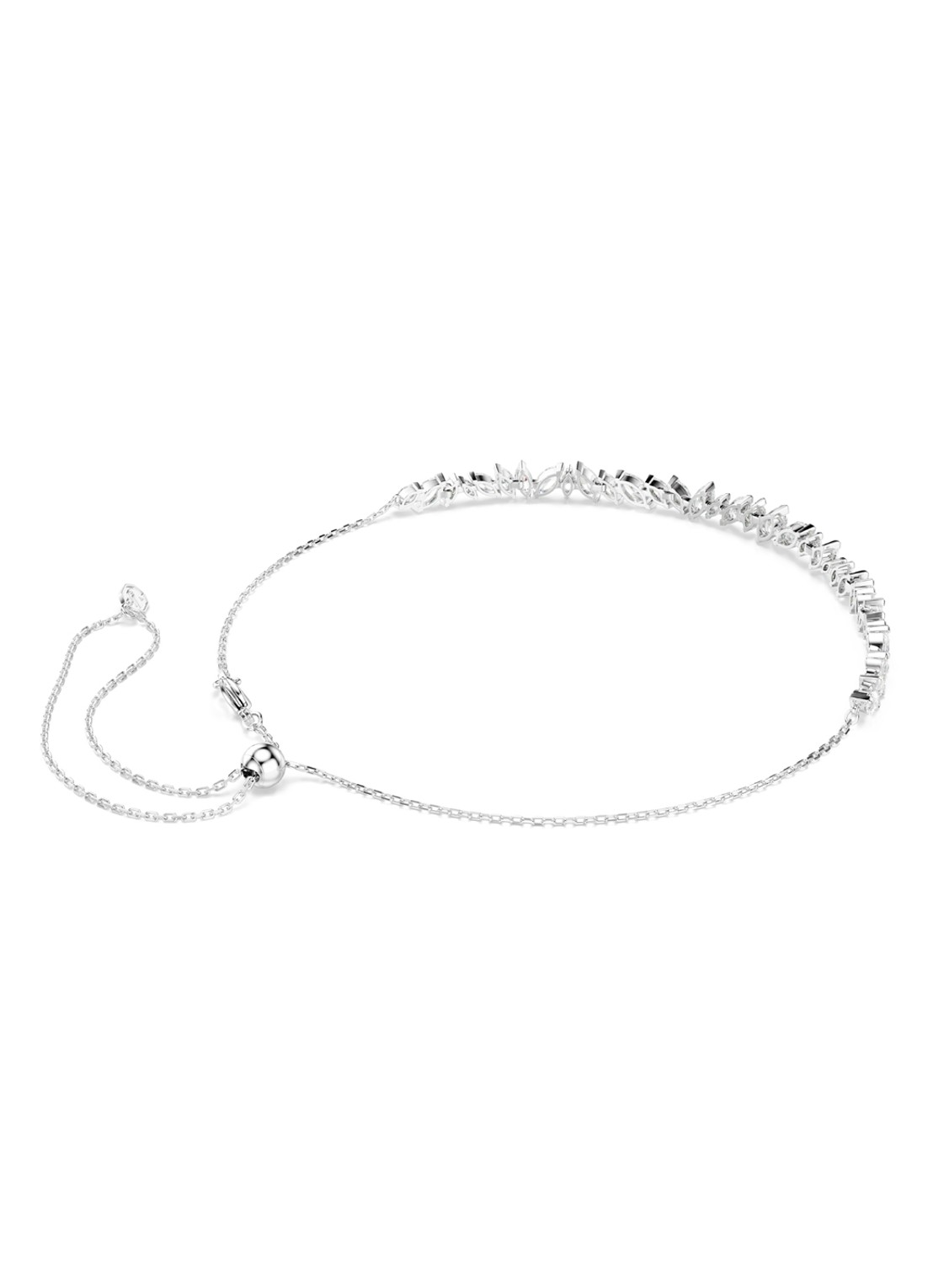 Swarovski Mesmera choker met kristal  - detail 3 zilver