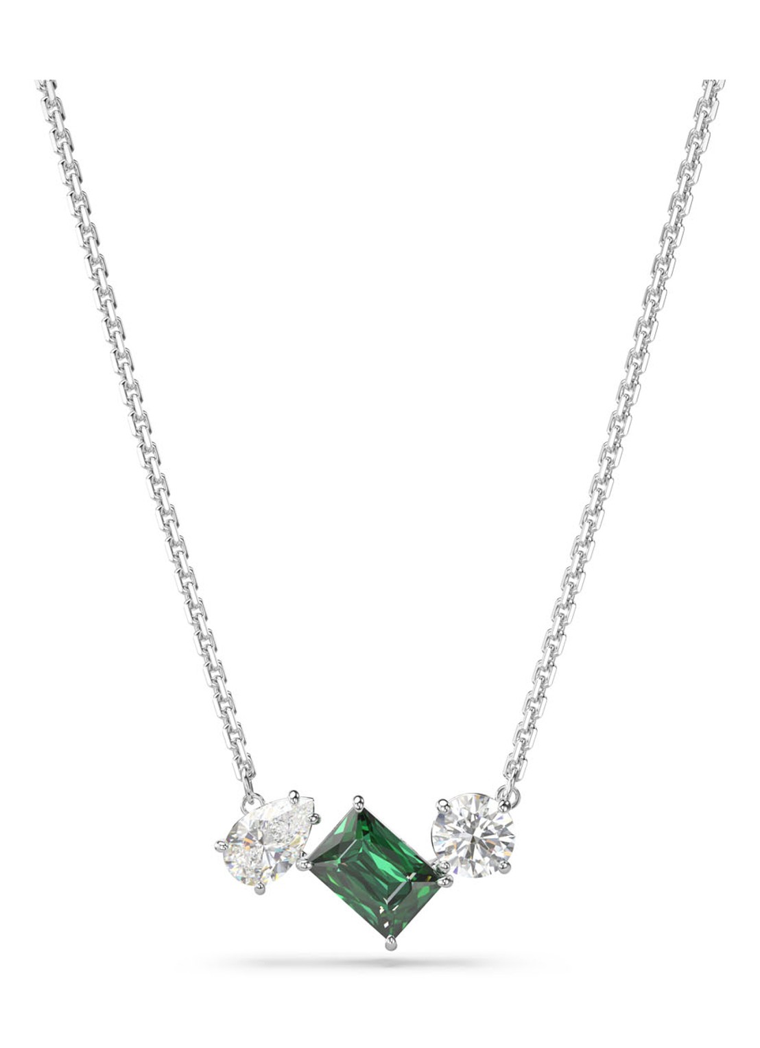 Swarovski Mesmera ketting met kristal - voorkant 3 zilver