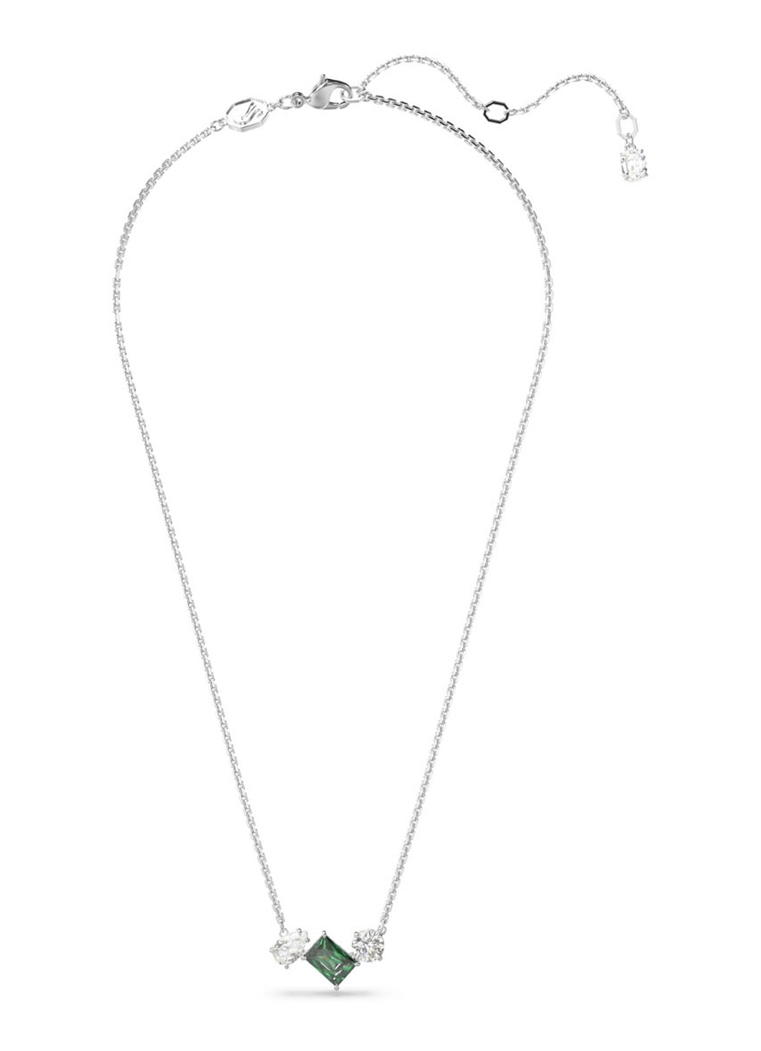 Swarovski Mesmera ketting met kristal - voorkant 4 zilver