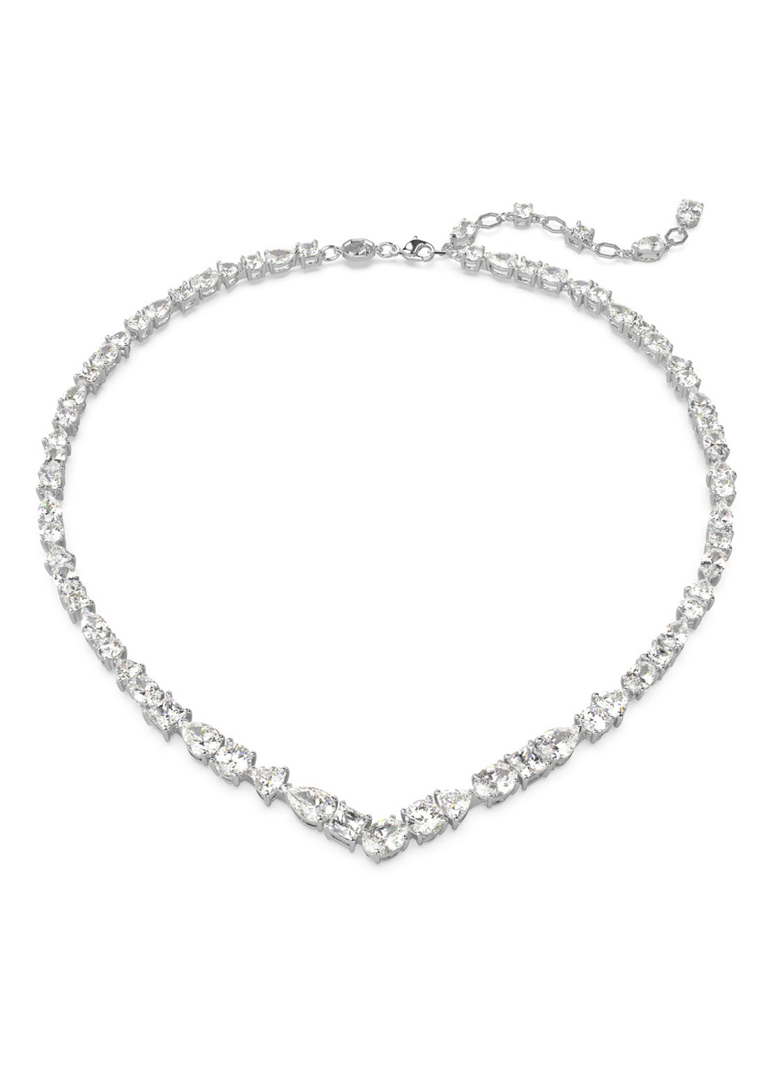 Swarovski Mesmera ketting met kristal - voorkant 3 zilver