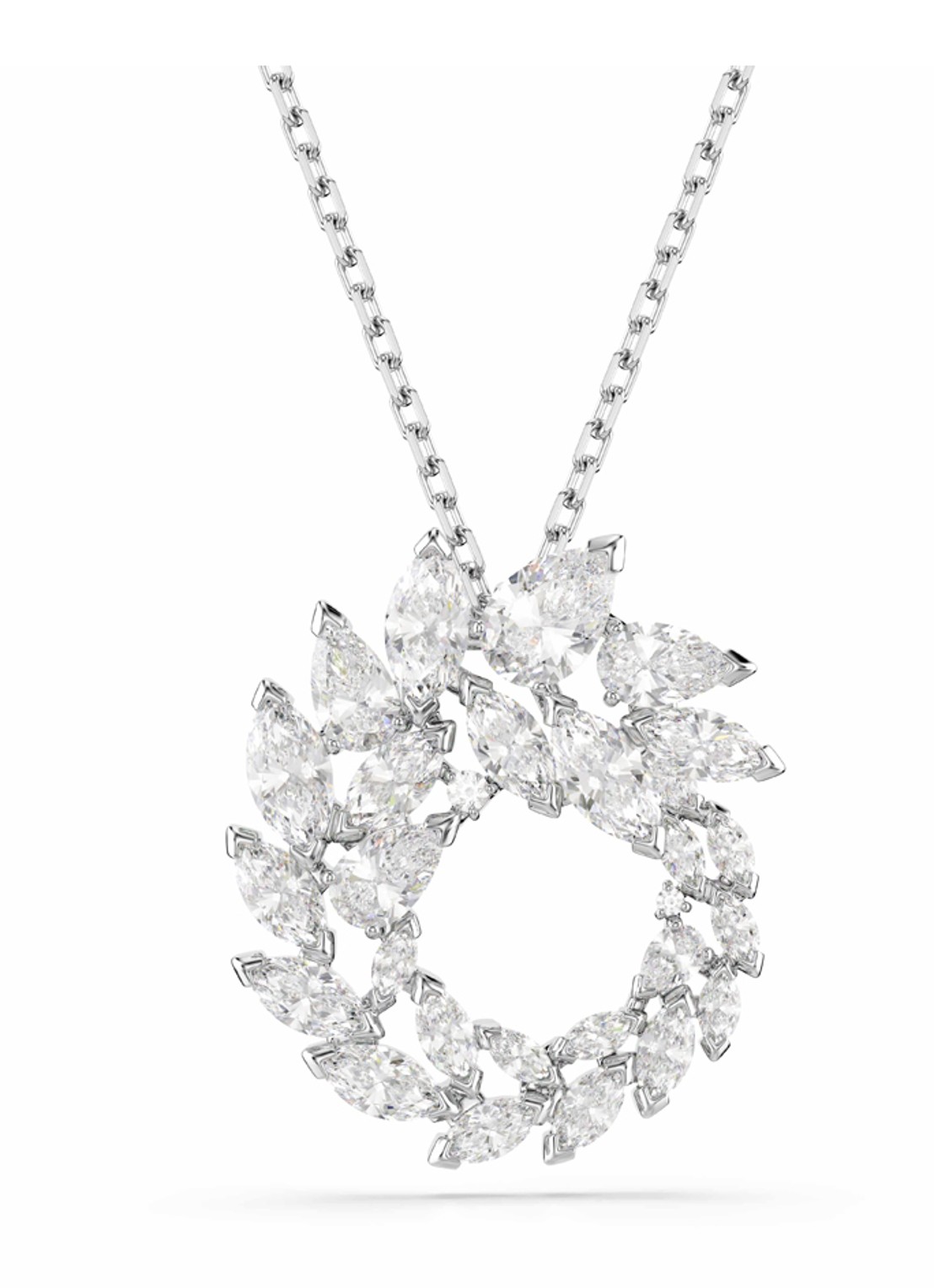 Swarovski Mesmera ketting met kristal  - voorkant 5 zilver